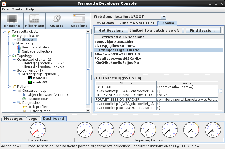 Terracotta dev console