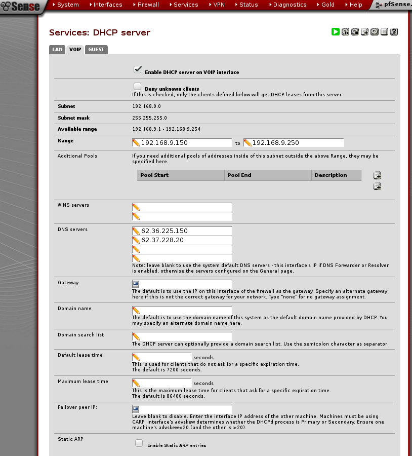 DHCP en red VoIP